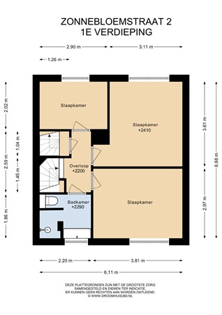 Floorplan - Zonnebloemstraat 2, 6163 TN Geleen
